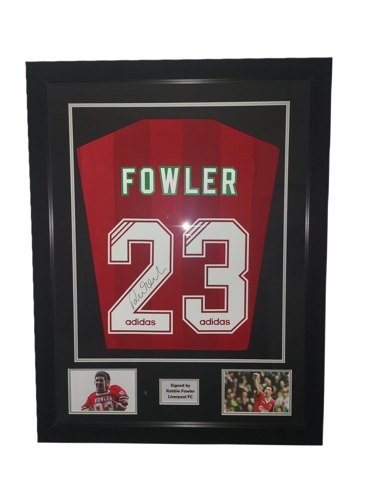 Robbie Fowler Hand Signed Liverpool Home 1993 Framed Shirt with COA