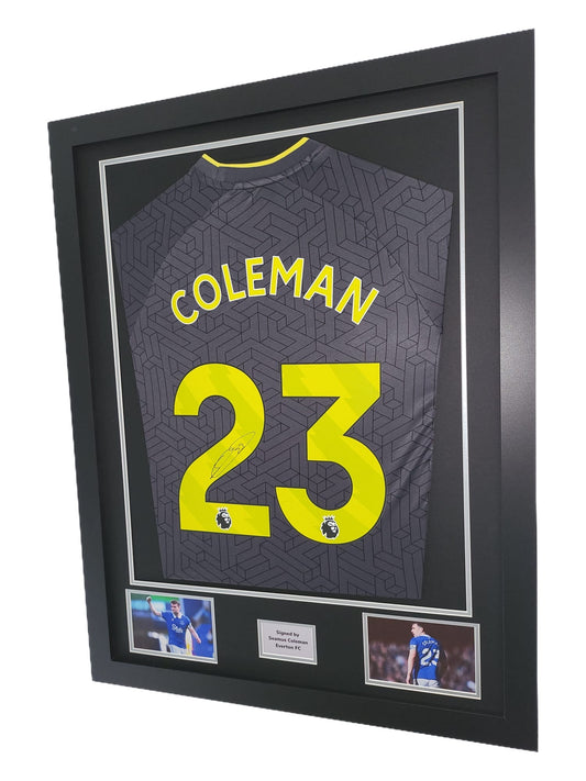 Seamus Coleman Hand Signed Everton Away 2024/25 Framed Shirt