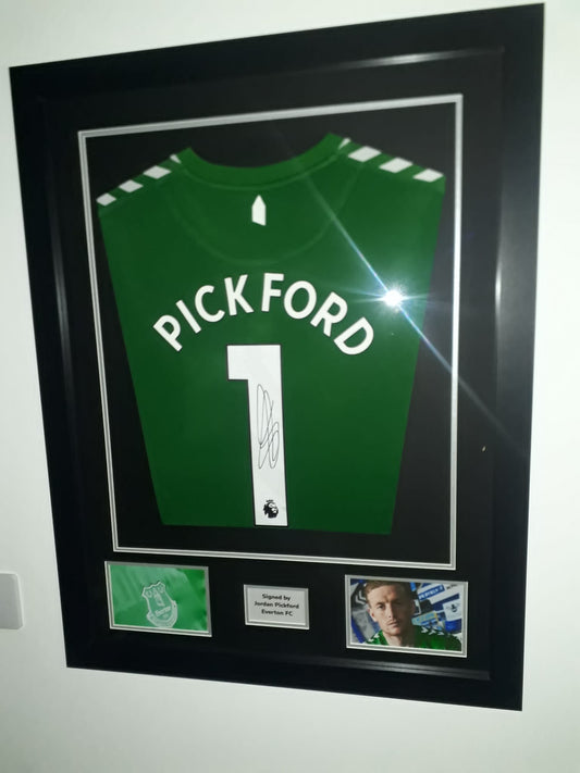 Jordan Pickford Hand Signed Everton Home 2023/24 Framed Shirt with COA