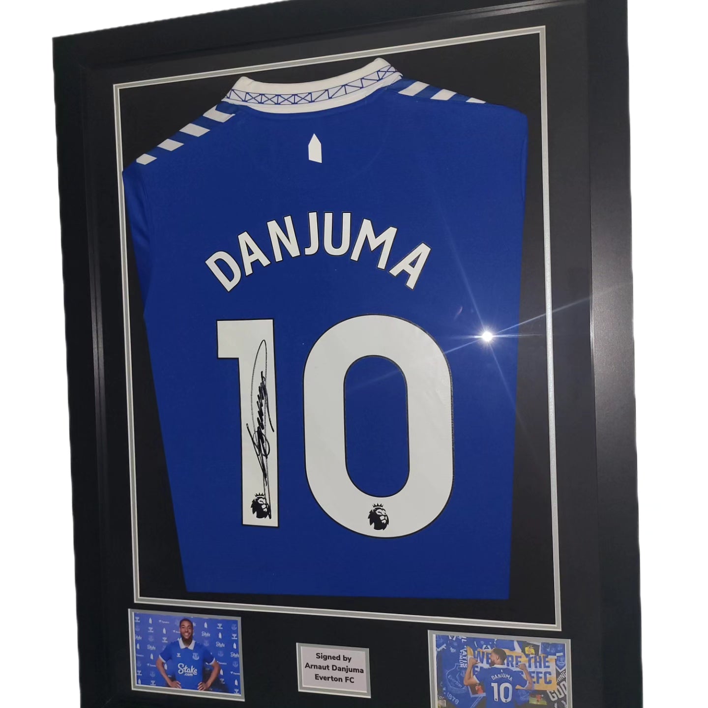 Danjuma Hand Signed Everton Home 2023/24 Framed Shirt with COA