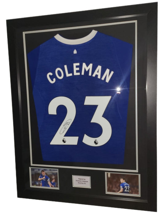 Seamus Coleman Hand Signed Everton Home 2018/19 Framed Shirt