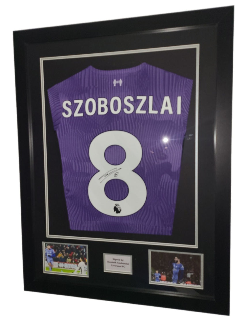 Dominik Szoboszlai Liverpool FC 23/24 3rd Framed Shirt with COA