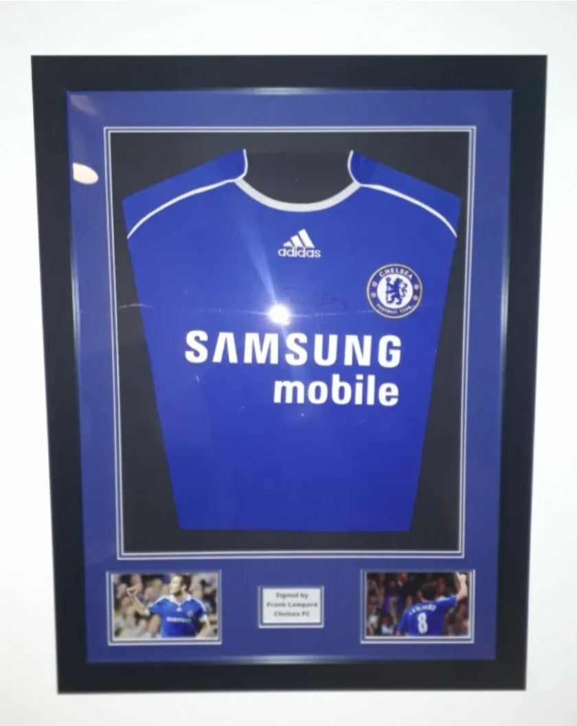 Frank Lampard Front Signed Chelsea Home Shirt