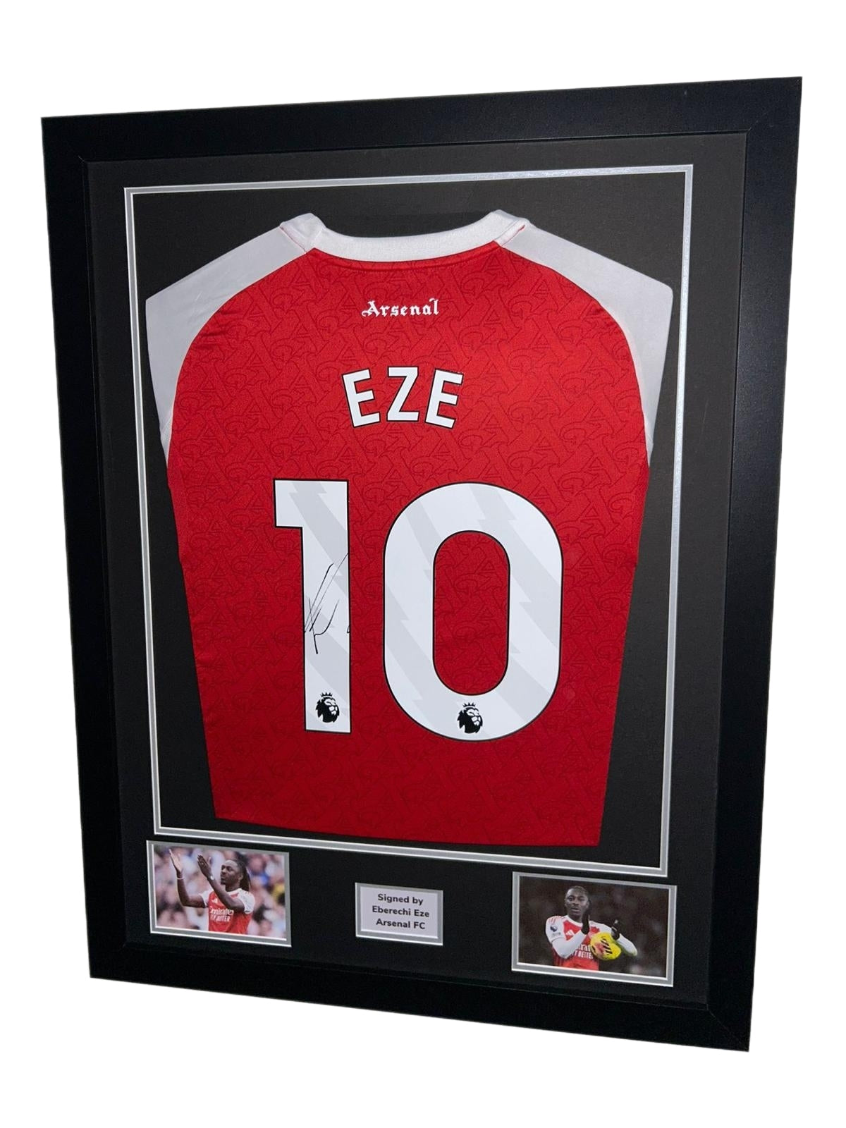 Eberechi Eze Hand Signed Arsenal FC Home 2025/26 Framed Shirt with COA