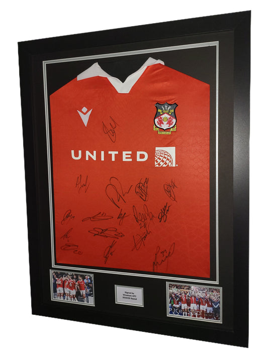 Squad Signed Wrexham AFC Home 2024/25 Framed Shirt with COA