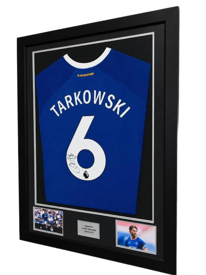 James Tarkowski Hand Signed Everton Home 2026/27 Framed Shirt
