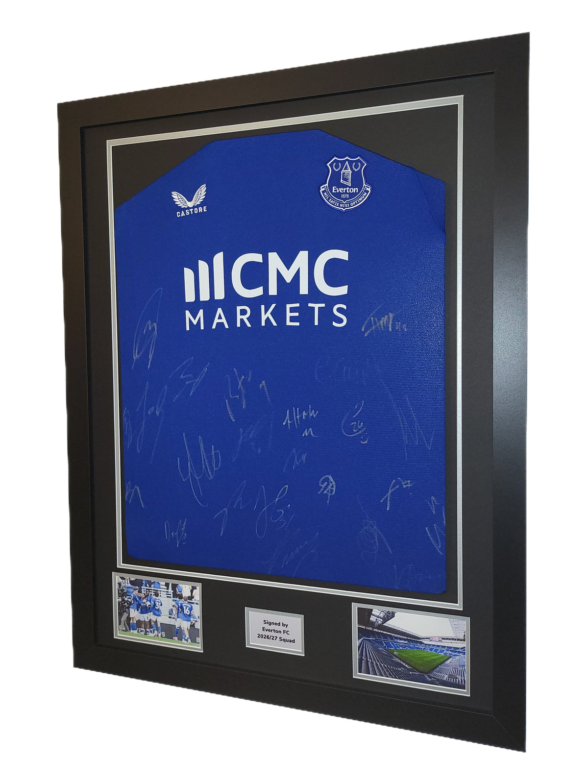 Squad Signed Everton Home 2026/27 Framed Shirt with COA