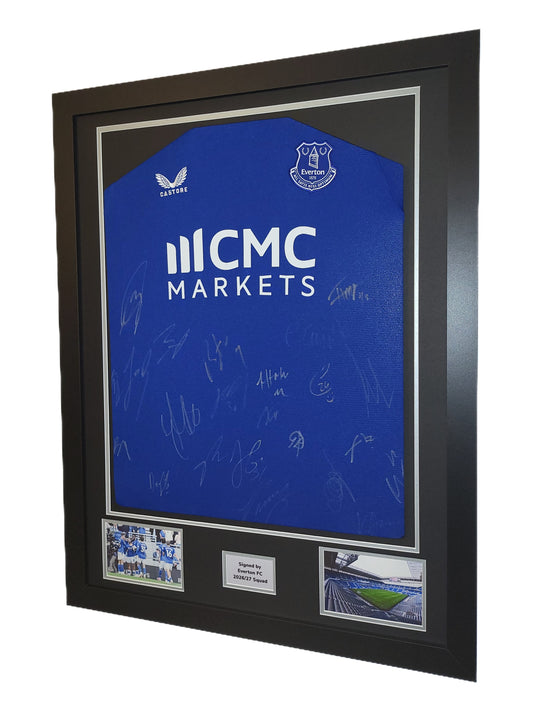 Squad Signed Everton Home 2026/27 Framed Shirt with COA