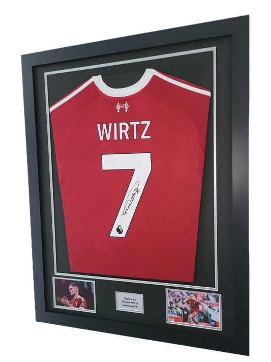 Florian Wirtz Hand Signed Liverpool Home 2025/26 Framed Shirt with COA