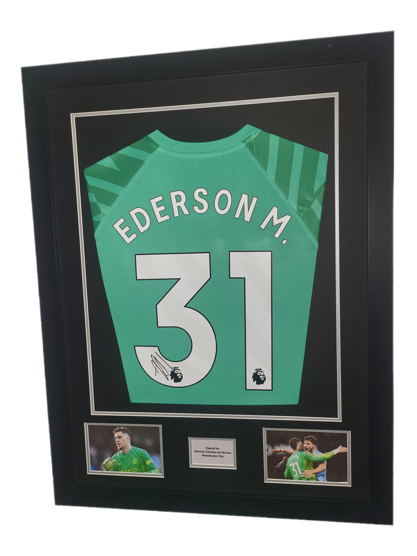 Ederson Manchester City 2023/24 signed Framed Shirt with COA