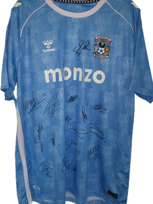 Squad Front Signed Coventry City Home 2025/26 Framed Shirt with COA