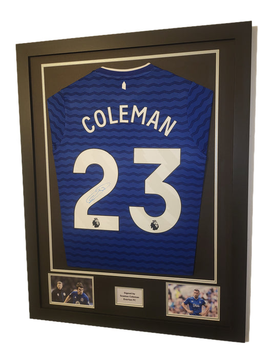 Seamus Coleman Hand Signed Everton Home 2025/26 Framed Shirt