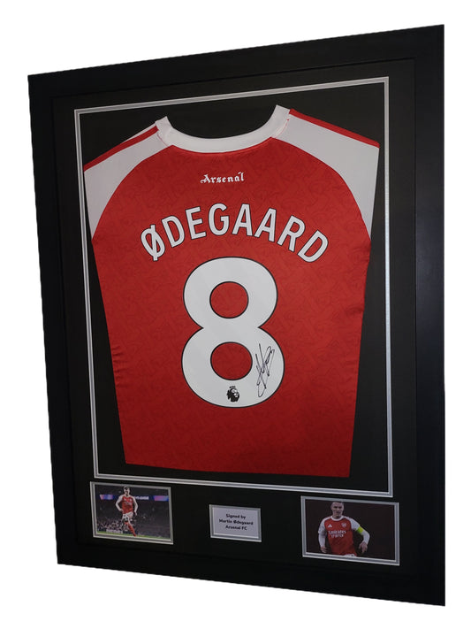 Martin Odegaard Hand Signed Arsenal FC Home 2025/26 Framed Shirt with COA