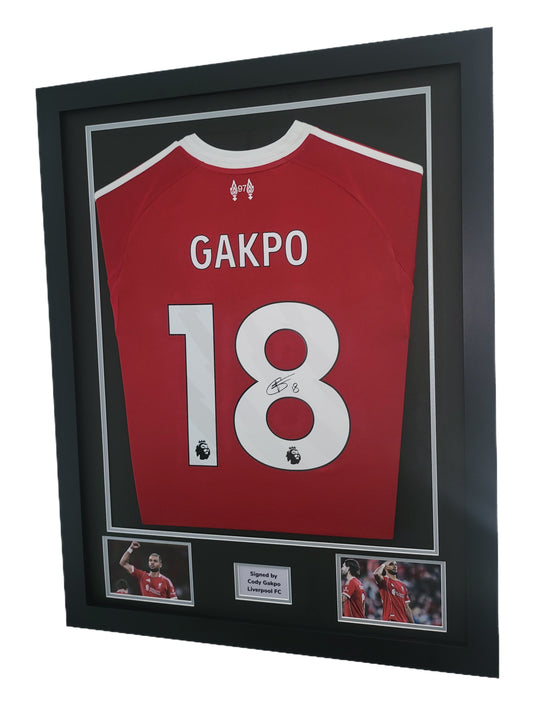 Cody Gakpo Hand Signed Liverpool FC Home 2025/26 Framed Shirt with COA
