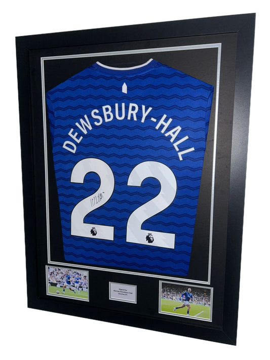 Kiernan Dewsbury-Hall Hand Signed Everton Home 2025/26 Framed Shirt with COA