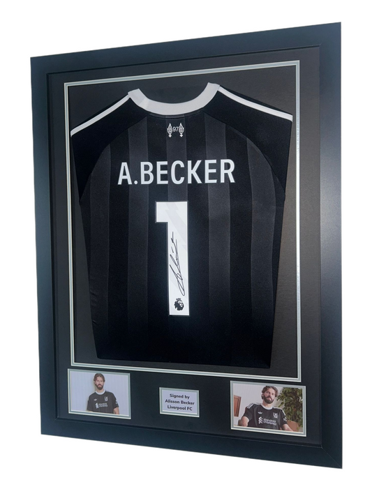 Alisson Becker Hand Signed Liverpool Black 2025/26 Framed Shirt with COA