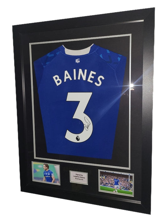 Leighton Baines Signed Everton Home 2019/20 Framed Shirt with COA