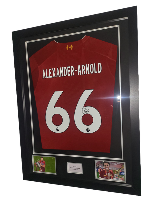 Trent Alexander-Arnold Hand Signed Liverpool FC Home 2019 League Winning Framed Shirt with COA