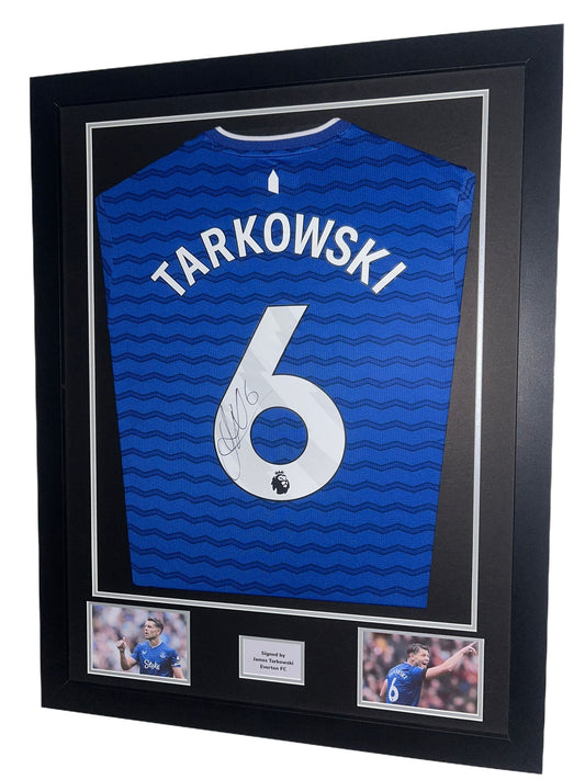 James Tarkowski Hand Signed Everton Home 2025/26 Framed Shirt