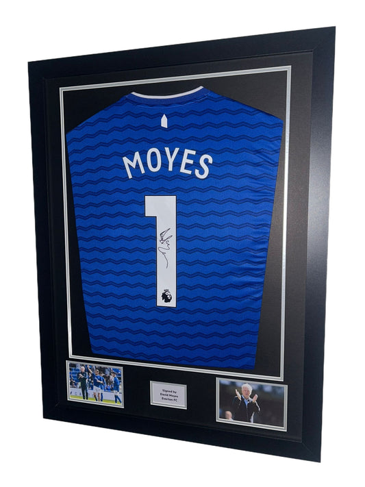David Moyes Hand Signed Everton Home 2025/26 Framed Shirt with COA