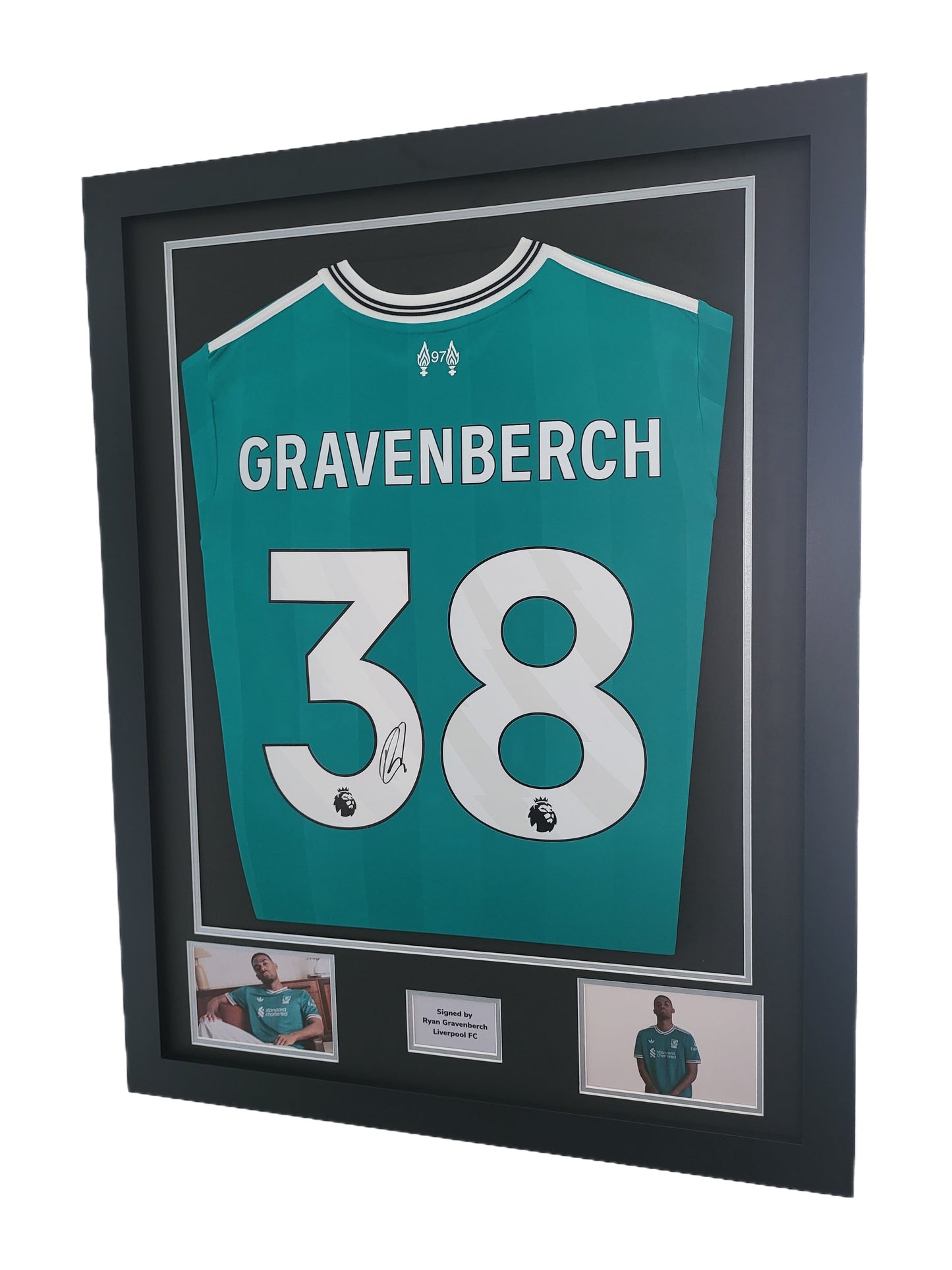 Ryan Gravenberch Hand Signed Liverpool 3rd 2025/26 Framed Shirt with COA