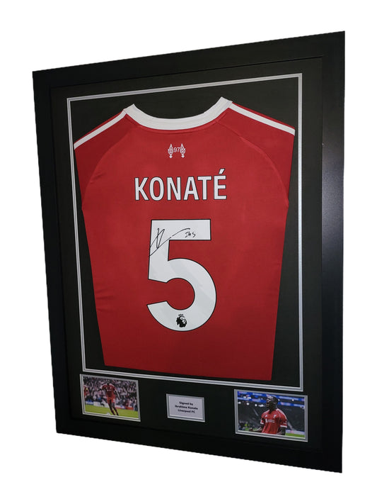 Konate Hand Signed Liverpool Home 2025/26 Framed Shirt with COA