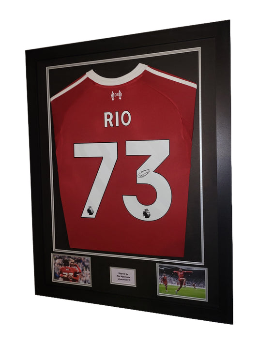 Rio Ngumoha Hand Signed Liverpool 25/26 Home Framed Shirt with COA