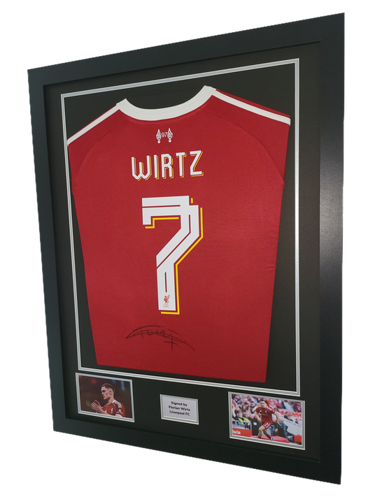 Florian Wirtz Hand Signed Liverpool Home 2025/26 Framed Shirt with LFC Nameset and COA