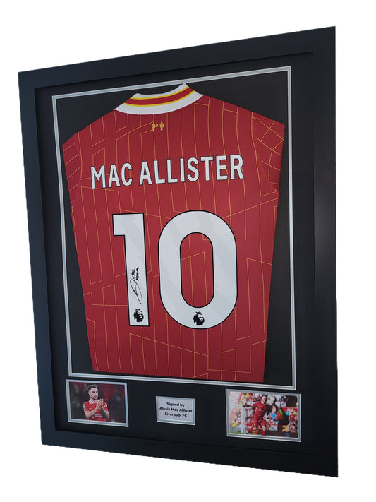 Alexis Mac Allister Hand Signed Liverpool FC Home 2024/25 Framed Shirt with COA