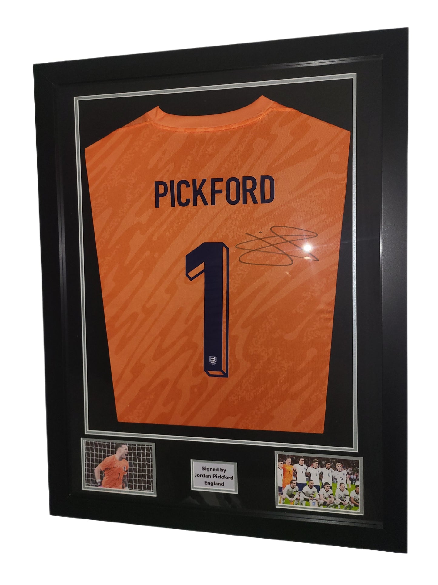 Jordan Pickford Hand Signed England Euro 2024 Framed Shirt with COA