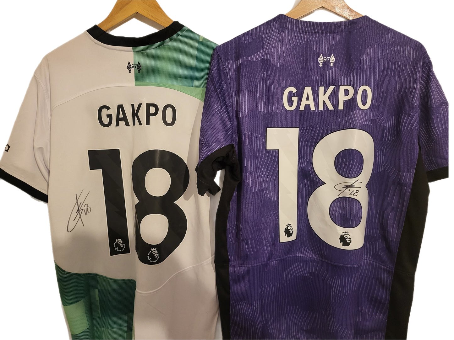 Cody Gakpo Hand Signed Liverpool FC Away 2023/2024 Framed Shirt with COA