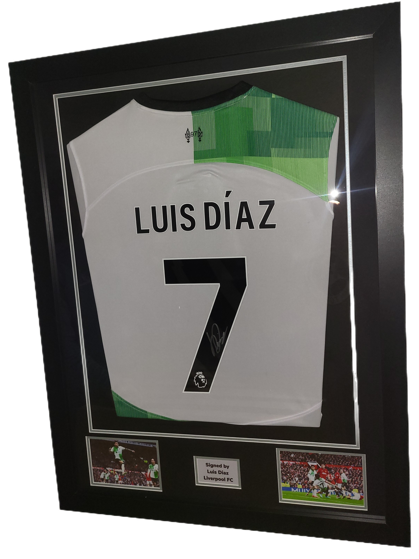 Luis Diaz Hand Signed Liverpool FC Away 2023/24 Framed Shirt with COA