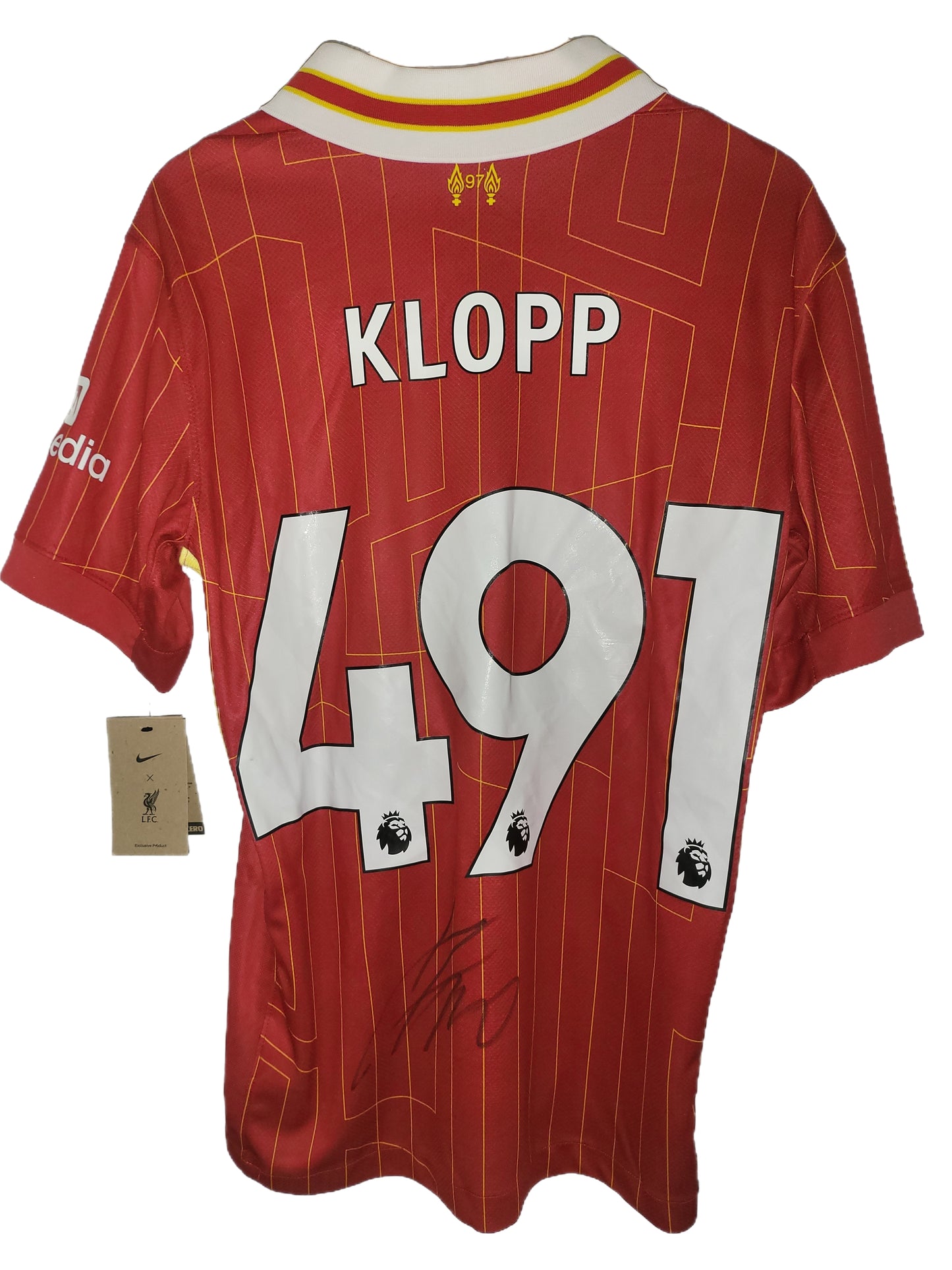 Jurgen Klopp Hand Signed Liverpool 491 Shirt only with COA