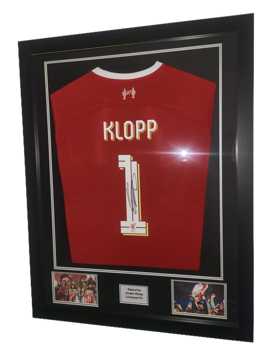 Jurgen Klopp Hand Signed Liverpool Home 23/24 Framed Shirt with COA and LFC numbers
