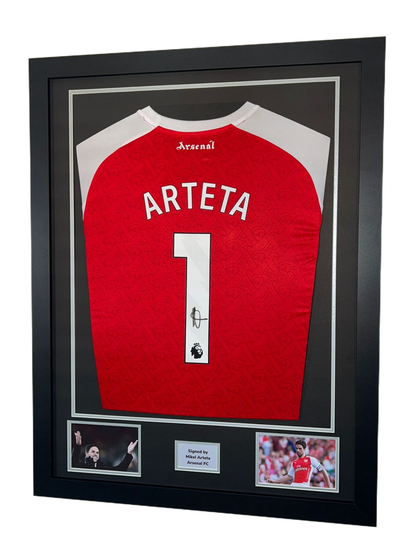 Mikel Arteta Hand Signed Arsenal FC Home 2025/26 Framed Shirt with COA
