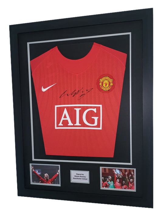 Wayne Rooney Front Signed Manchester United Framed Shirt with COA