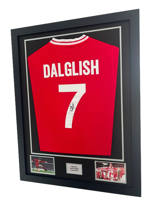 Kenny Dalglish Hand Signed Liverpool Framed Shirt with COA