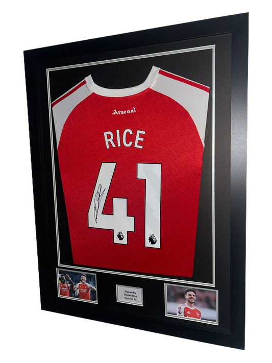 Declan Rice Hand Signed Arsenal FC Home 2025/26 Framed Shirt with COA