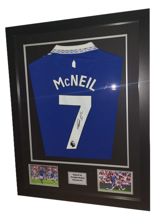 Dwight McNeil Hand Signed Everton Home 2023/24 Framed Shirt