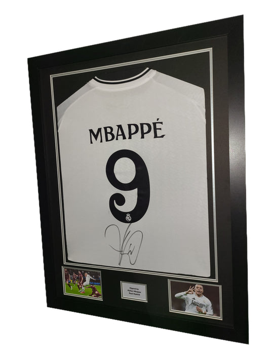 Kylian Mbappé Real Madrid Framed Shirt with COA