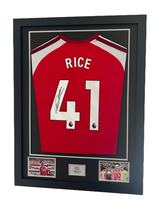 Declan Rice Hand Signed Arsenal FC Home 2026/27 Framed Shirt with COA