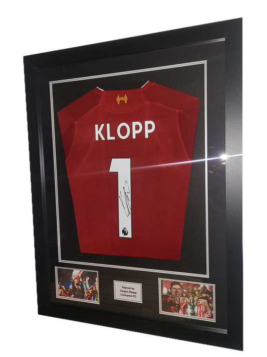 Jurgen Klopp Hand Signed Liverpool Home 2019 League Winning Framed Shirt with COA