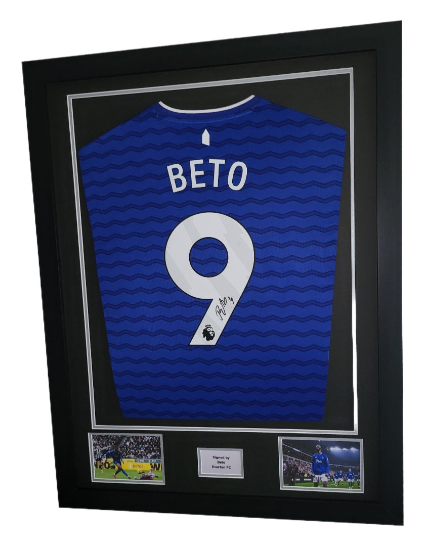 Beto Hand Signed Everton FC Home 2025/26 Framed Shirt with COA