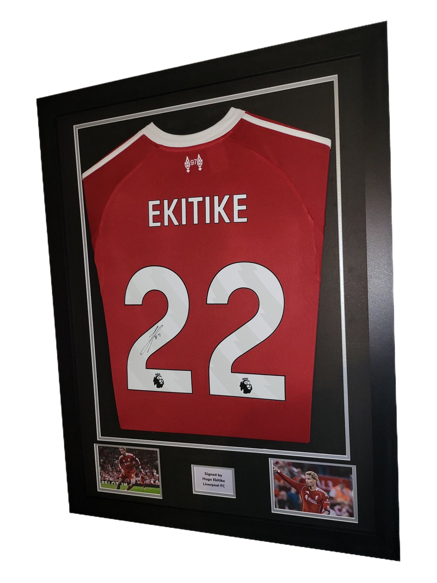 Hugo Ekitike Hand Signed Liverpool FC Home 2025/26 Framed Shirt with COA