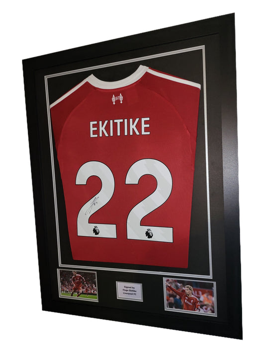 Hugo Ekitike Hand Signed Liverpool FC Home 2025/26 Framed Shirt with COA