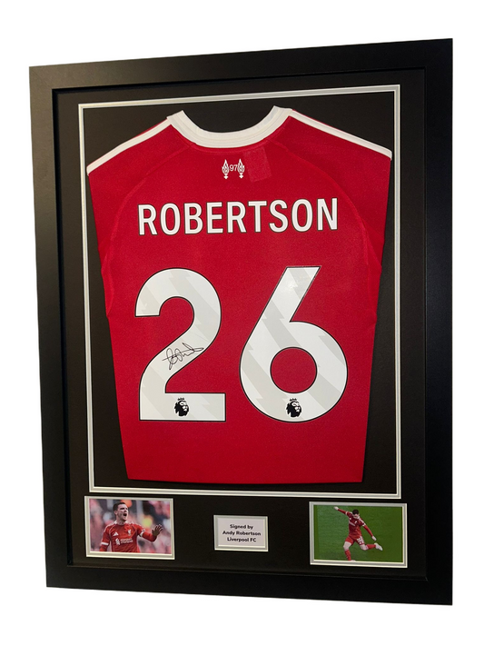 Andy Robertson Hand Signed Liverpool FC Home 2025/26 Framed Shirt with COA