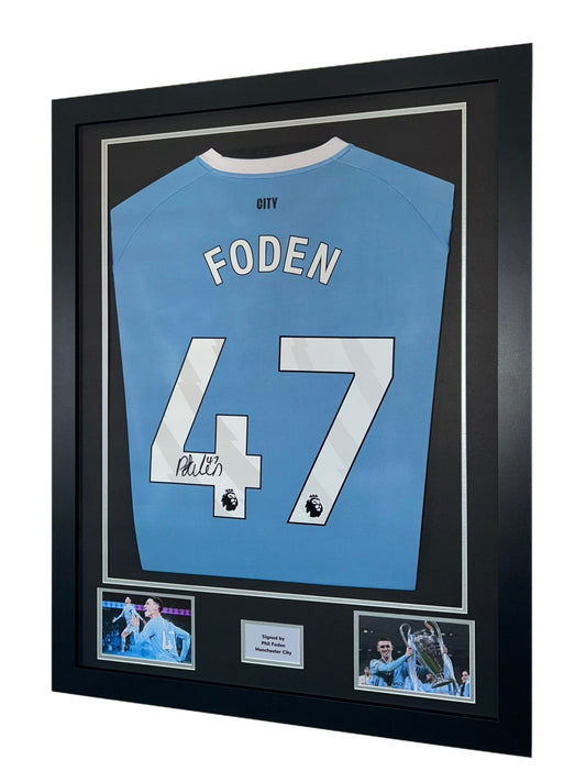 Phil Foden Manchester City 2025/26 signed Framed Shirt with COA