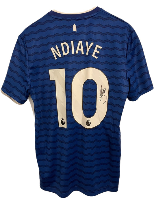 Iliman Ndiaye Hand Signed Everton Home 2025/26 Framed Shirt