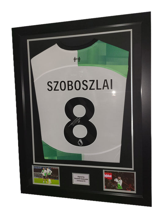 Dominik Szoboszlai Liverpool FC 23/24 Away Framed Shirt with COA