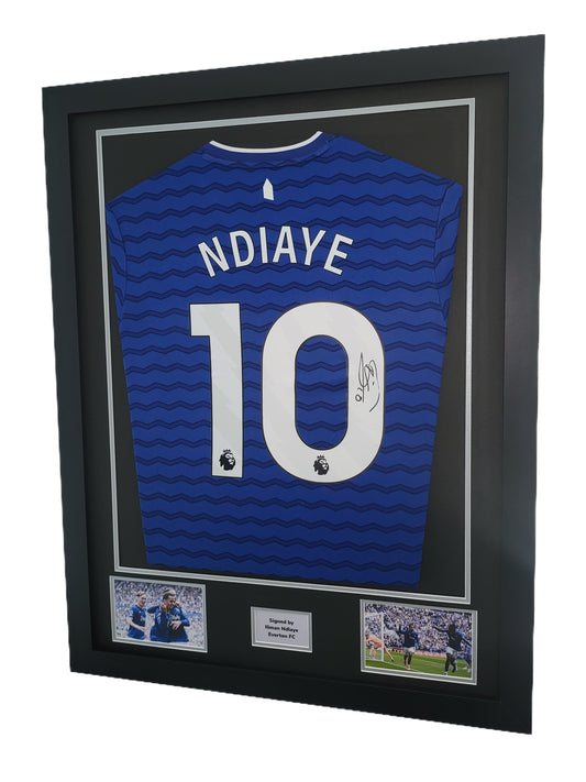 Iliman Ndiaye Hand Signed Everton Home 2025/26 Framed Shirt